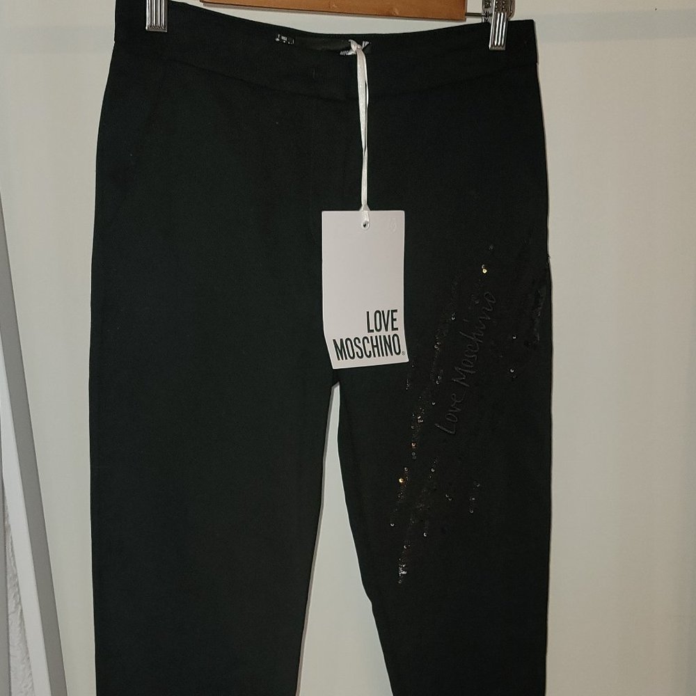 LOVE MOSCHINO Black Trousers Sz 4 US
